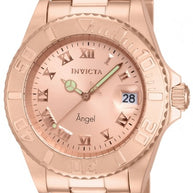 Invicta Women's 14322 Angel Quartz 3 Hand Rose Gold Dial Watch