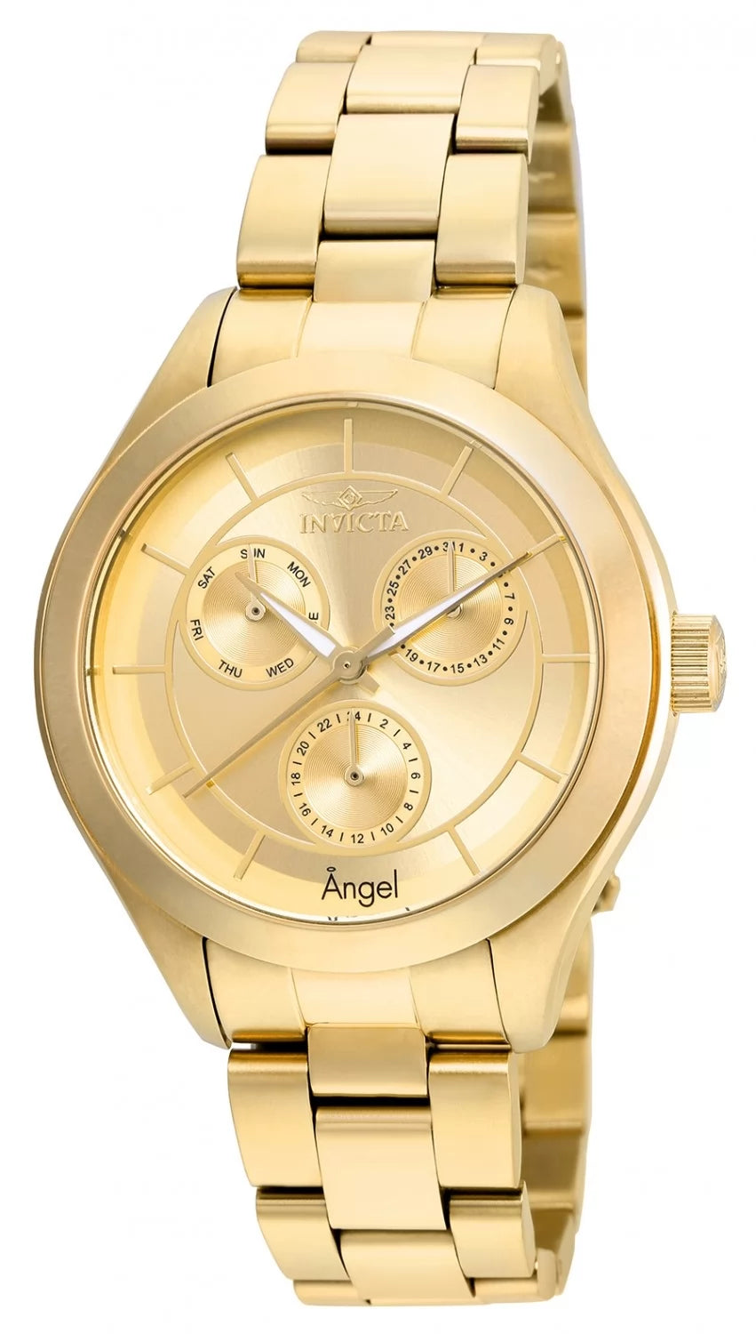 Invicta Women's 21694 Angel Quartz Chronograph Gold Dial Watch