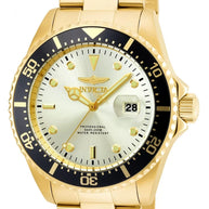 Invicta Men's 22065 Pro Diver Quartz 3 Hand Champagne Dial Watch