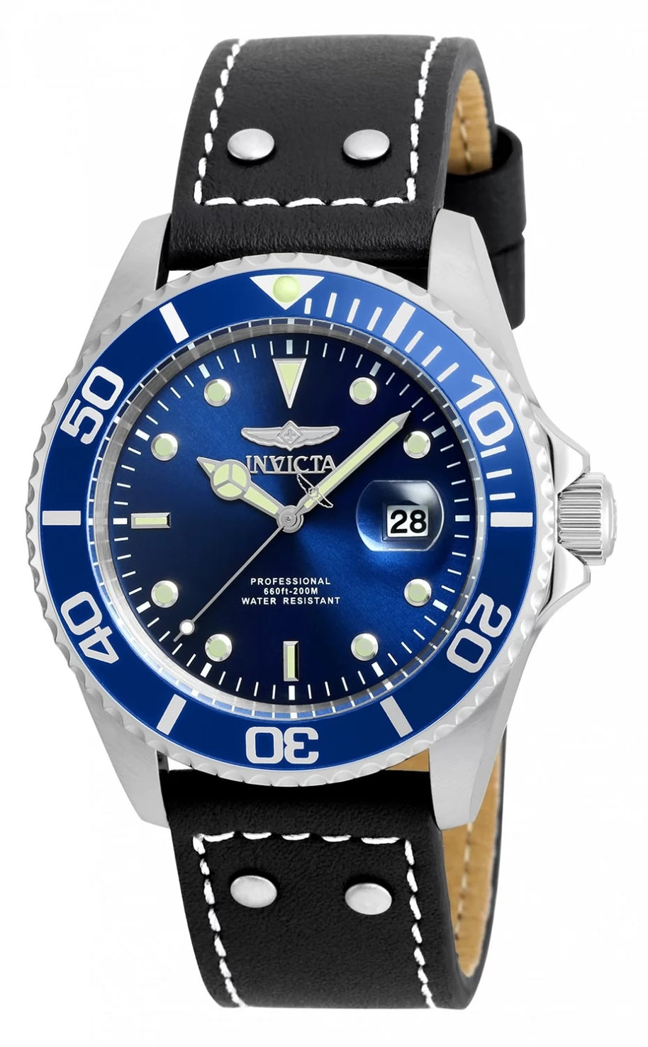 Invicta Men's 22068 Pro Diver  Quartz 3 Hand Blue Dial Watch