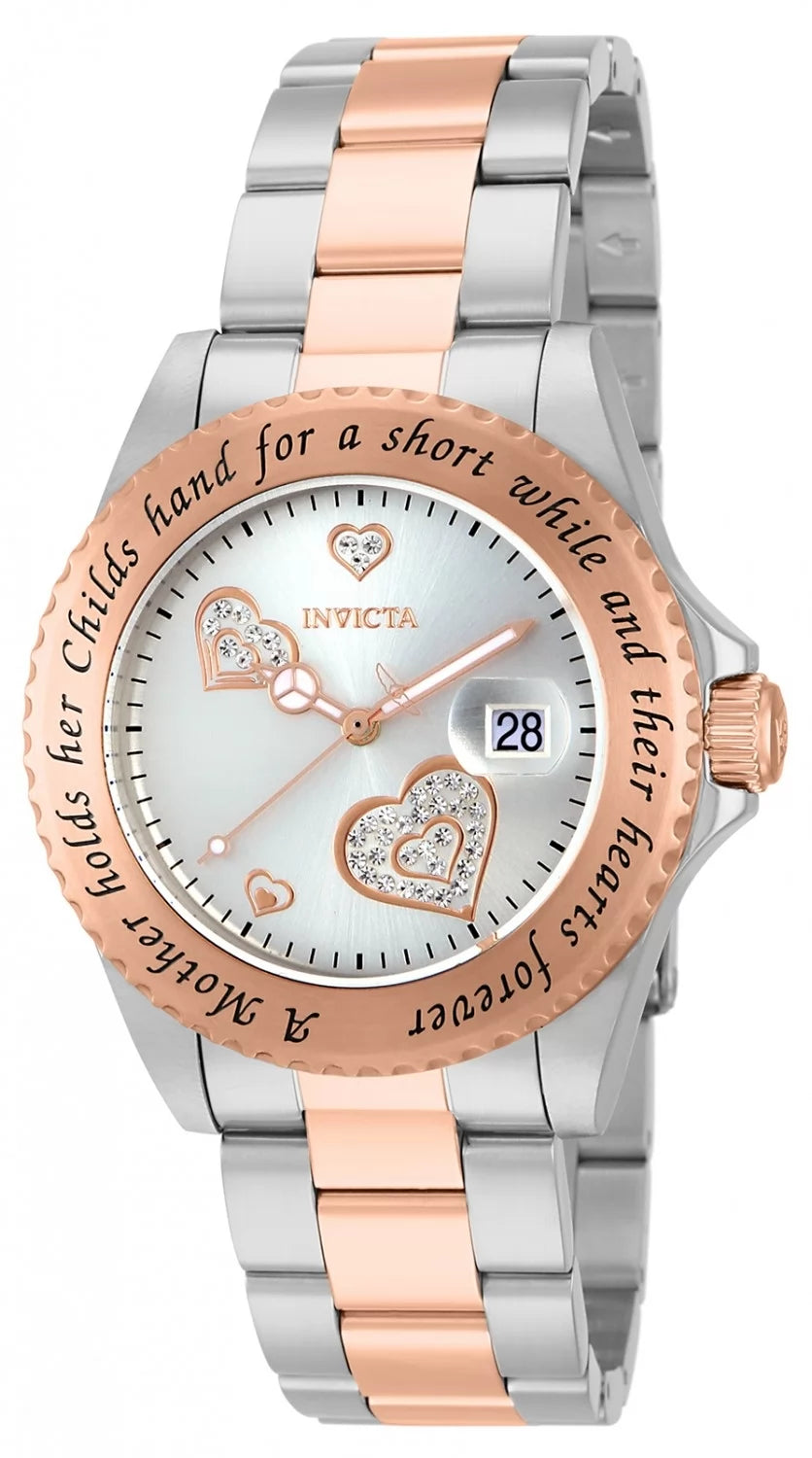 Invicta Women's 14731 Angel Quartz 3 Hand Silver Dial Watch