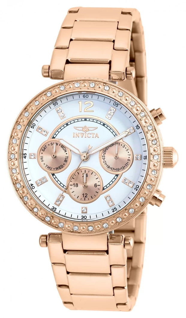 Invicta Women's 21558 Angel Quartz Chronograph White Dial Watch