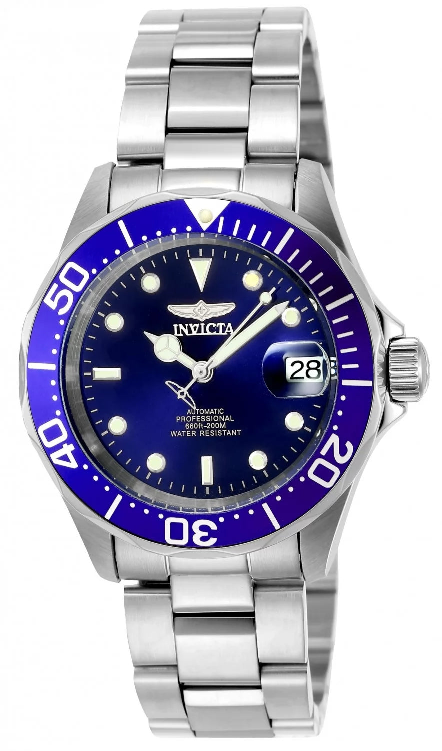Invicta Men's 9094 Pro Diver Automatic 3 Hand Blue Dial Watch