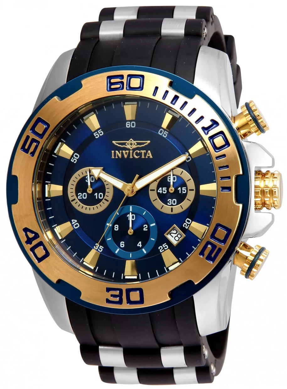 Invicta Men's 22339 Pro Diver Quartz Chronograph Blue Dial Watch