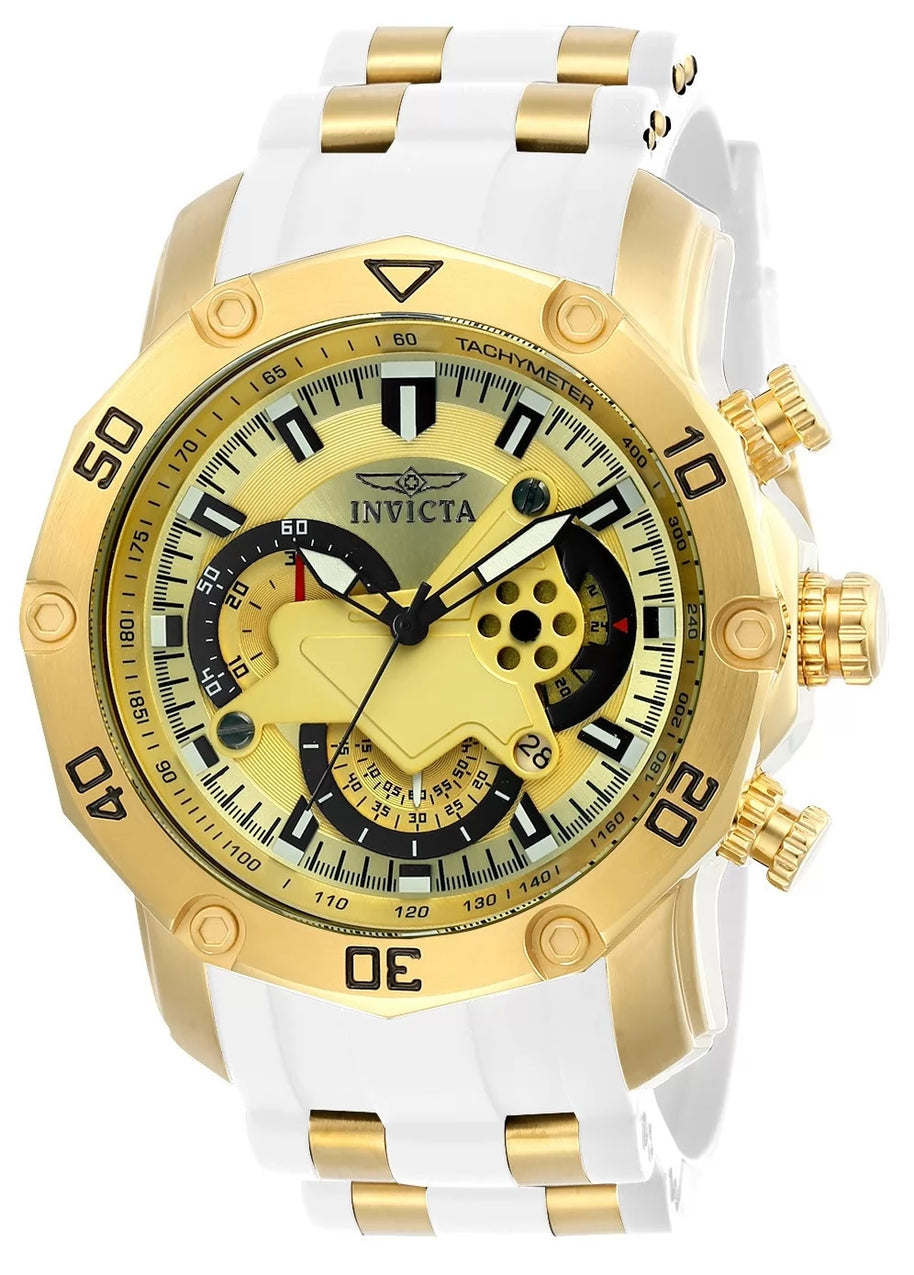 Invicta Men's 23424 Pro Diver Quartz Multifunction Gold Dial Watch