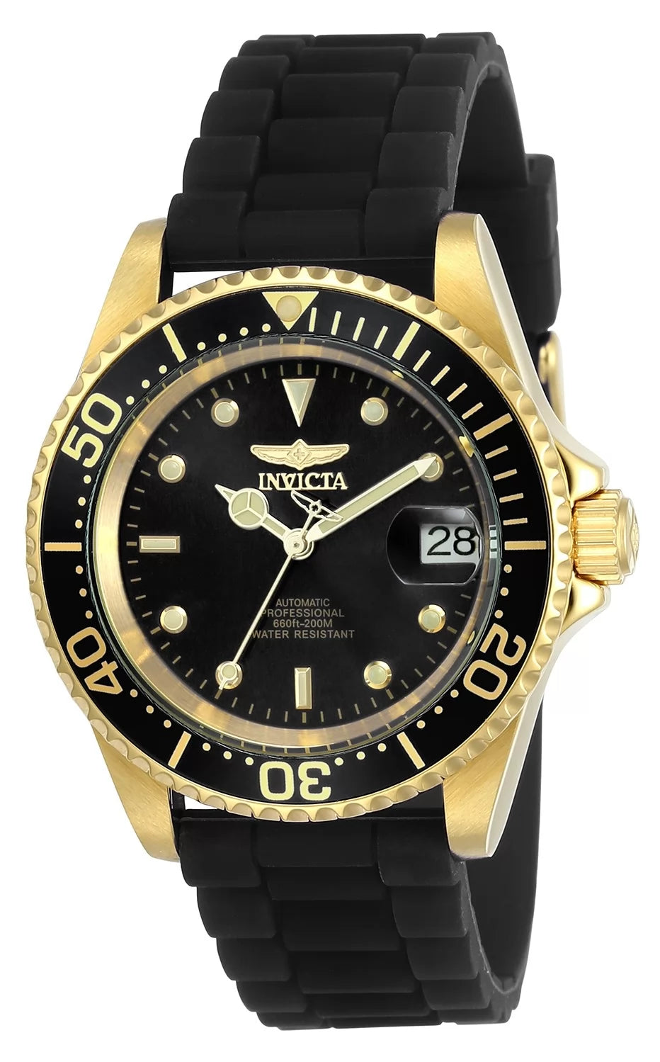 Invicta Men's 23681 Pro Diver Automatic 3 Hand Black Dial Watch