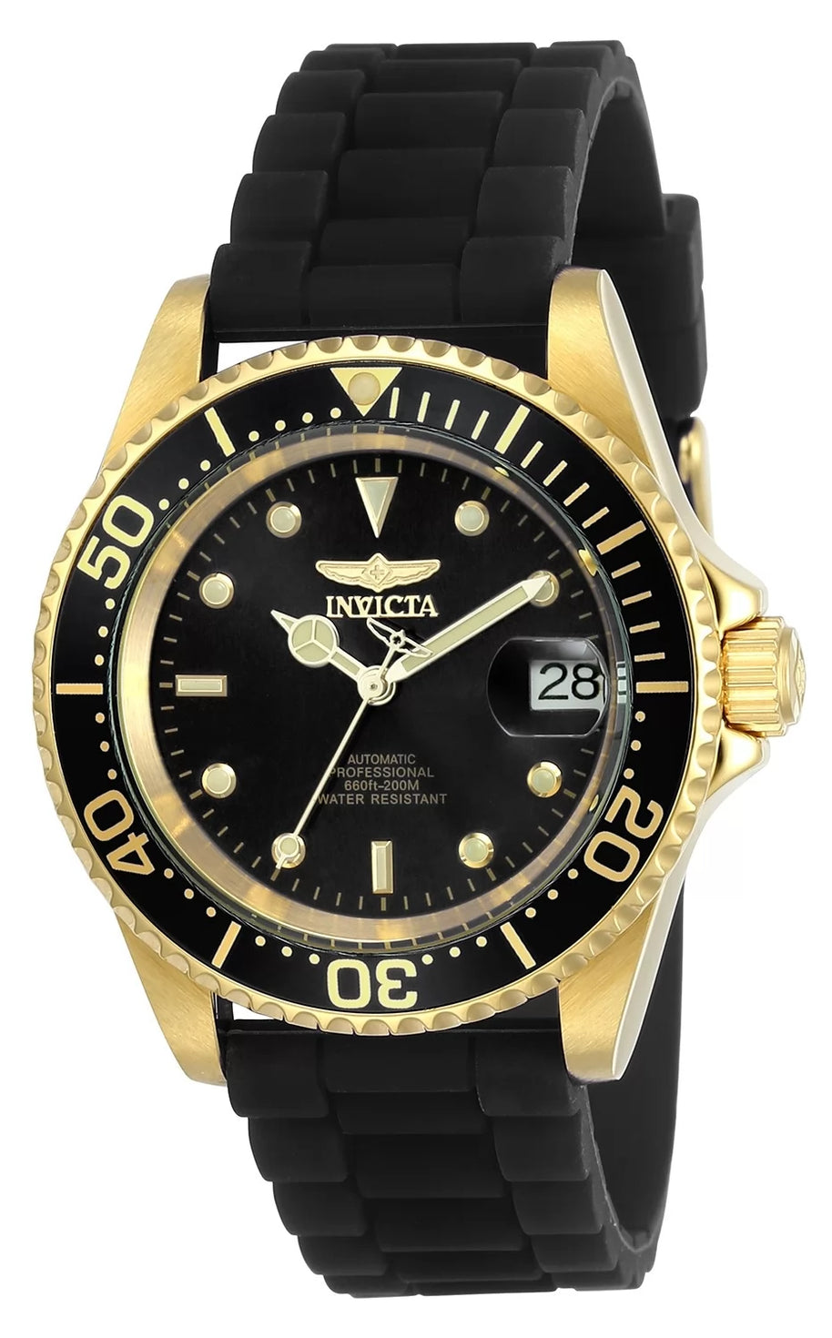 Invicta Men's 23681 Pro Diver Automatic 3 Hand Black Dial Watch