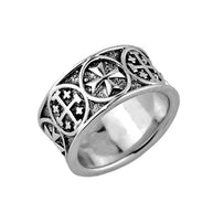 Sterling Silver Jerusalem Cross Band