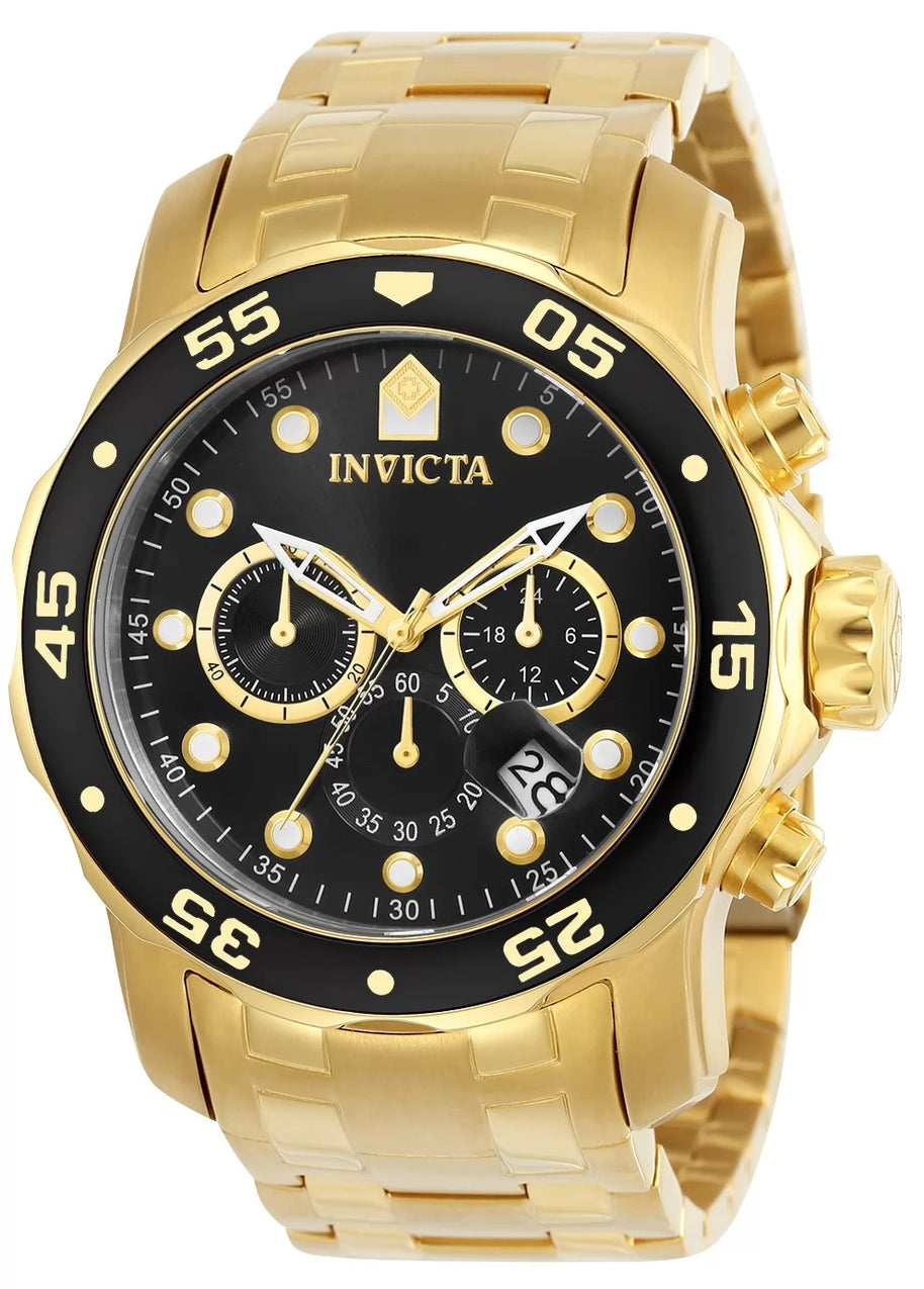 Invicta Men's 0072 Pro Diver Quartz Chronograph Black Dial Watch