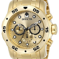 Invicta Men's 0074 Pro Diver  Quartz Chronograph Gold Dial Watch