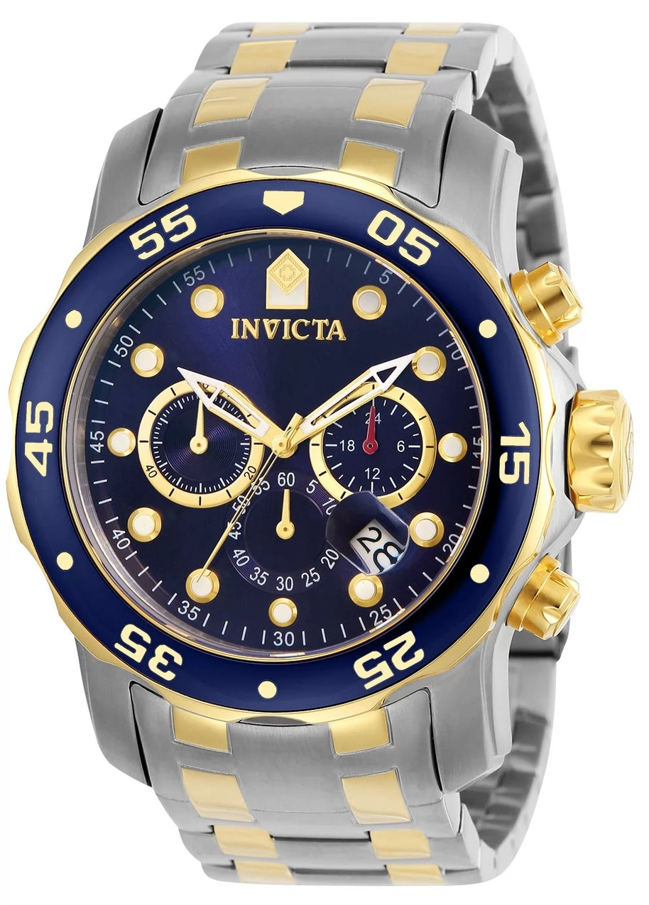 Invicta Men's 0077 Pro Diver Quartz Chronograph Blue Dial Watch