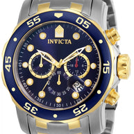 Invicta Men's 0077 Pro Diver Quartz Chronograph Blue Dial Watch