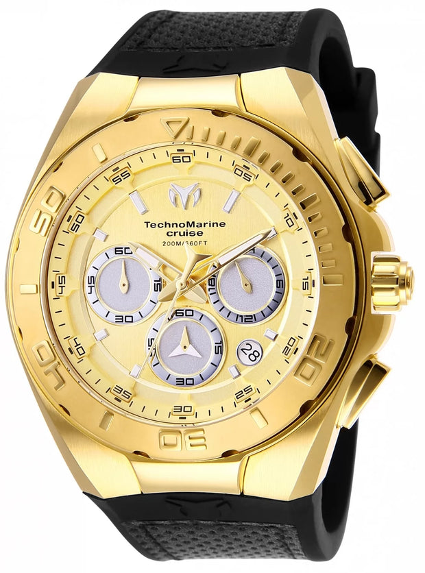 Technomarine Men's TM-117004 Cruise  Quartz Chronograph Gold, Silver Dial Watch