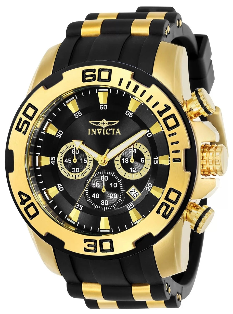 Invicta Men's 22340 Pro Diver  Quartz Chronograph Black Dial Watch