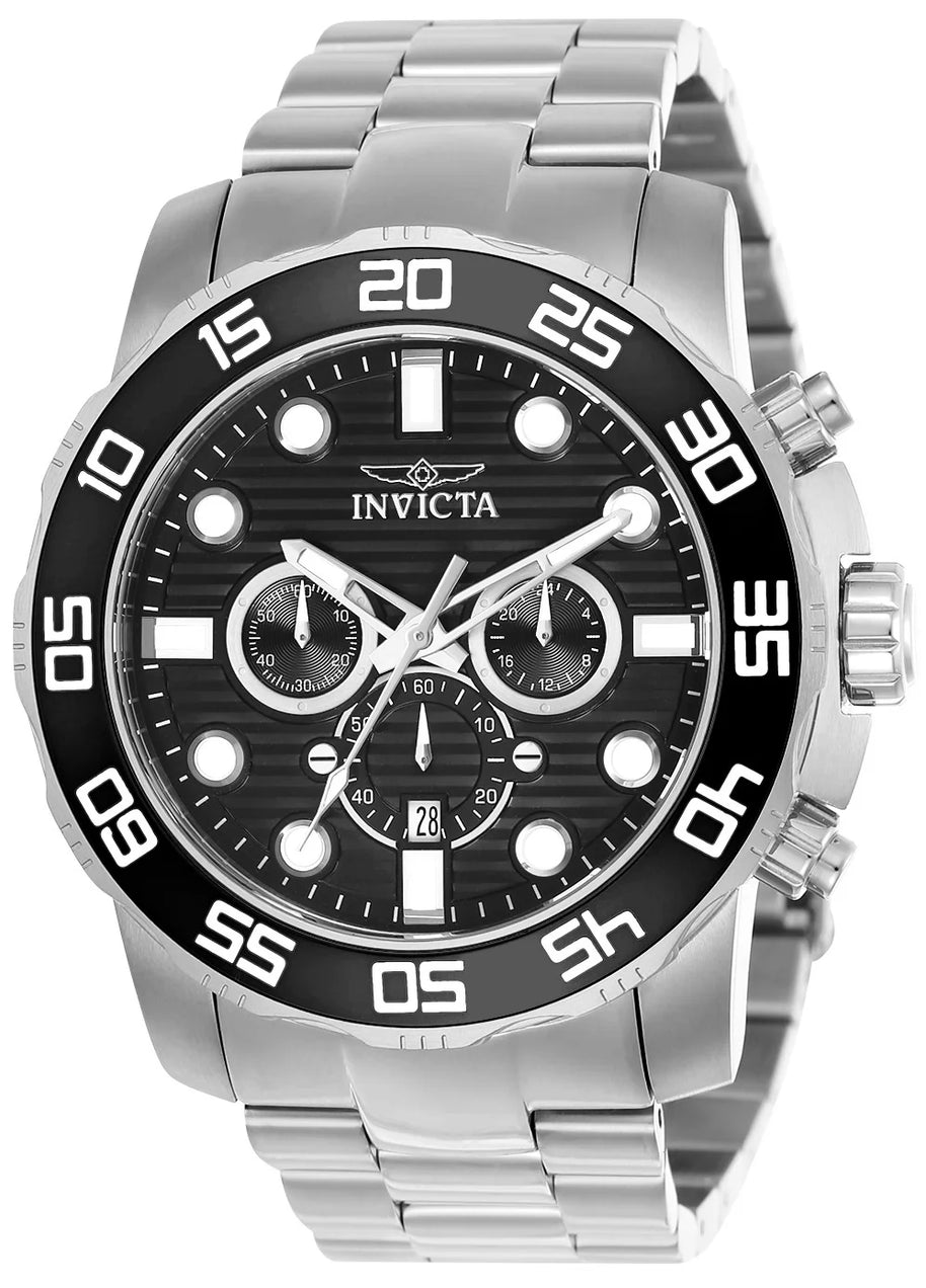 Invicta Women's 22226 Pro Diver Quartz Chronograph Black Dial Watch
