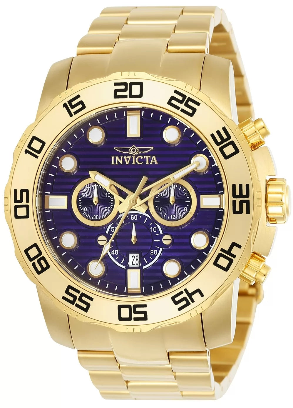 Invicta Men's 22228 Pro Diver Quartz Chronograph Blue Dial Watch