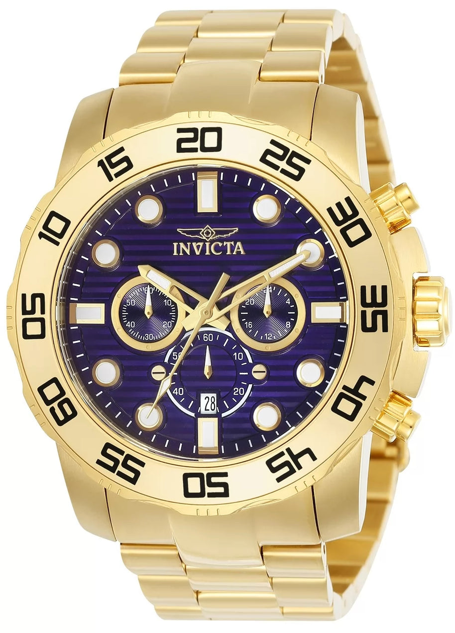 Invicta Men's 22228 Pro Diver Quartz Chronograph Blue Dial Watch