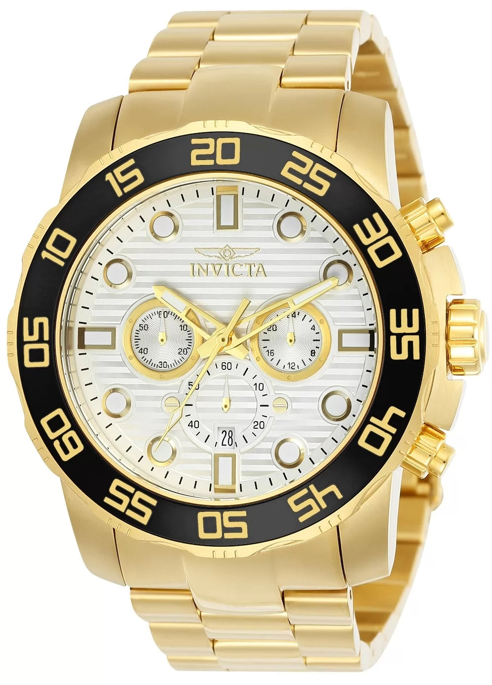 Invicta Men's 22229 Pro Diver Quartz Chronograph Silver Dial Watch