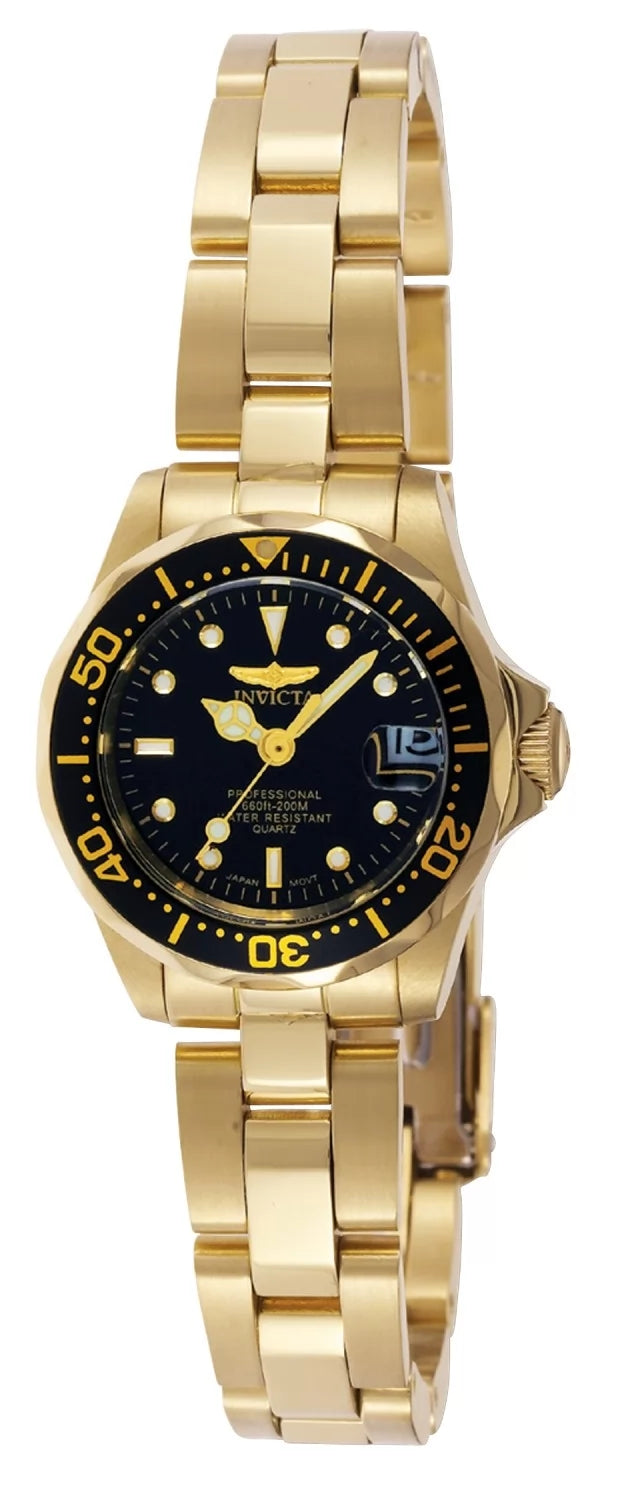 Invicta Women's 8943 Pro Diver  Quartz 3 Hand Black Dial Watch