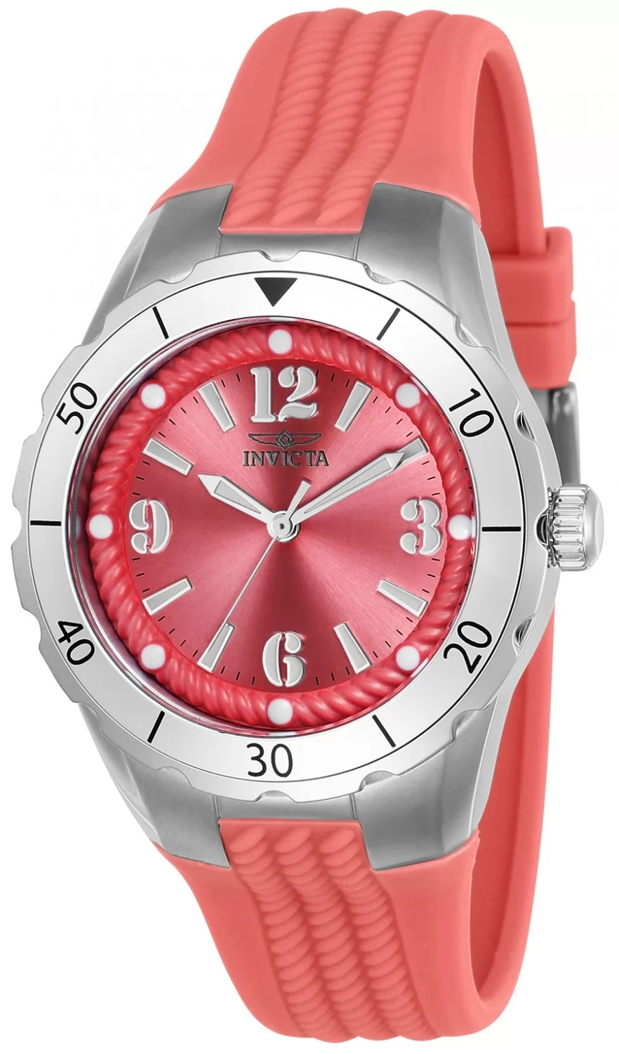 Invicta Women's 24122 Angel Quartz 3 Hand Pink Dial Watch