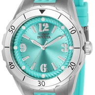 Invicta Women's 24124 Angel Quartz 3 Hand Cyan Dial Watch