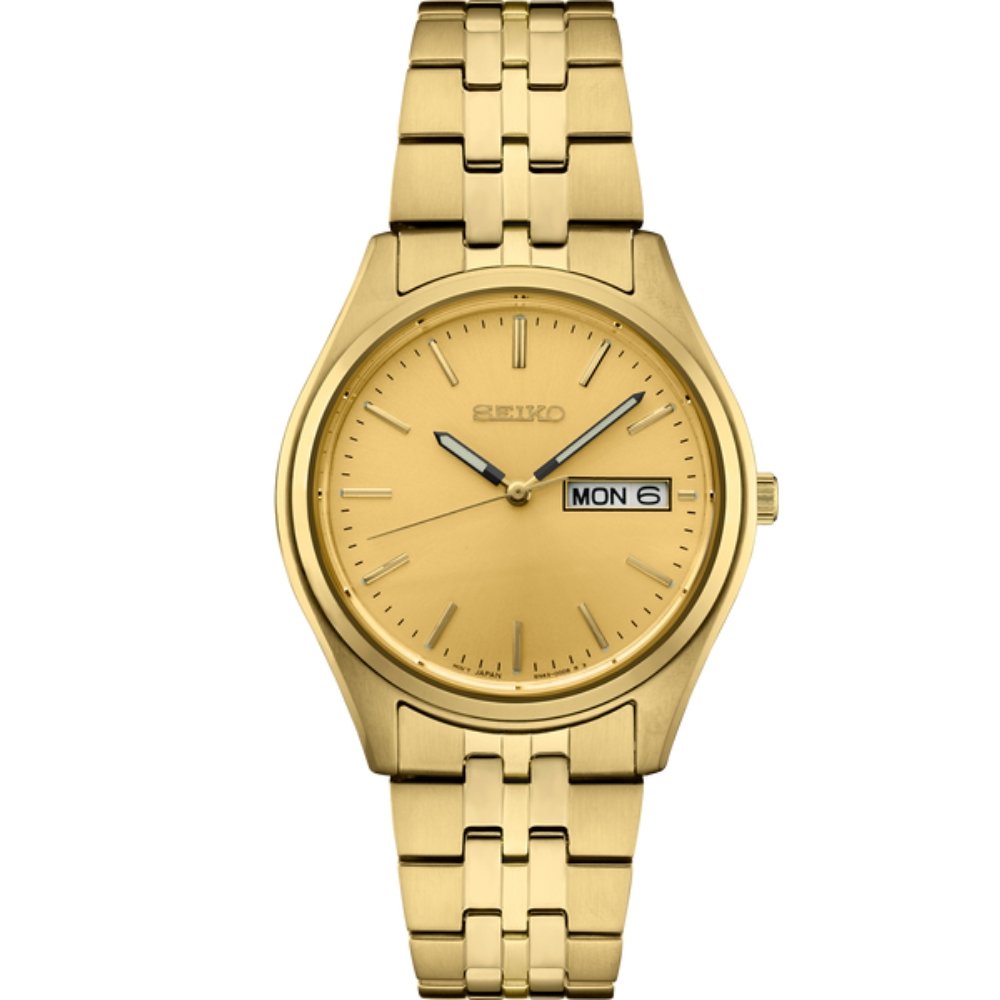 Seiko SUR442 Essentials Quartz Champagne Dial Men's Watch