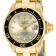 Invicta Men's 17038 Pro Diver Quartz 3 Hand Champagne Dial Watch