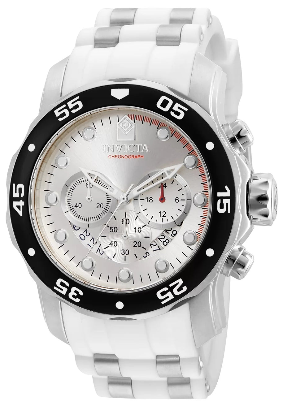 Invicta Women's 20290 Pro Diver Quartz Chronograph Silver Dial Watch