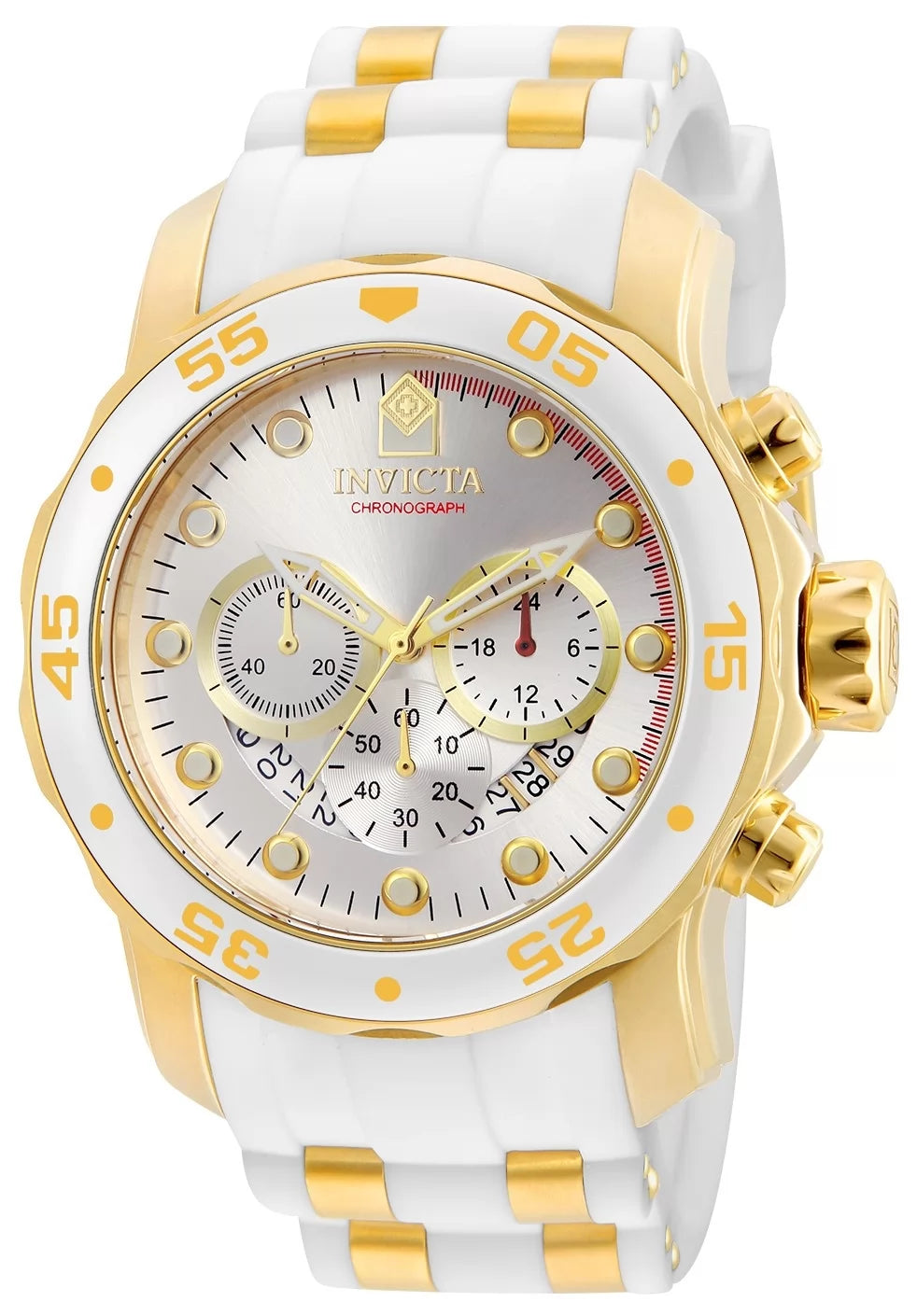 Invicta Men's 20291 Pro Diver Quartz Chronograph Silver Dial Watch