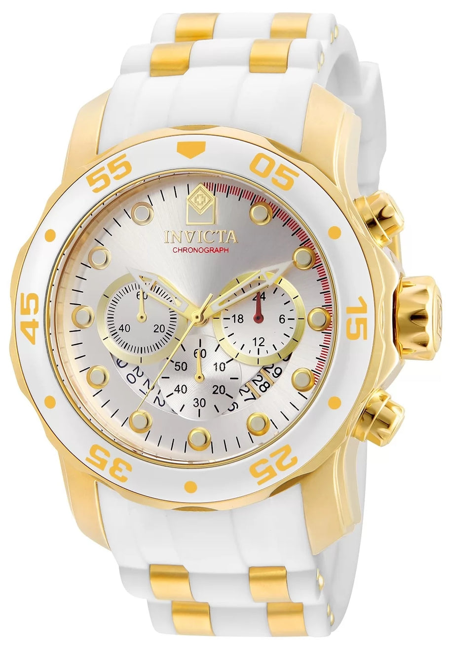 Invicta Men's 20291 Pro Diver Quartz Chronograph Silver Dial Watch
