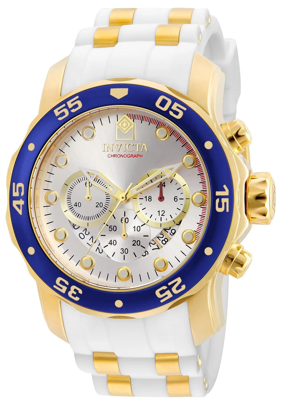Invicta Men's 20293 Pro Diver Quartz Chronograph Silver Dial Watch