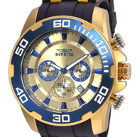Invicta Men's 22343 Pro Diver Quartz Chronograph Gold Dial Watch