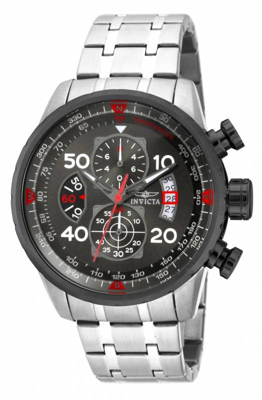 Invicta Women's 17204 Aviator Quartz Chronograph Gunmetal Dial Watch