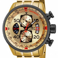 Invicta Men's 17205 Aviator Quartz Chronograph Gold Dial Watch