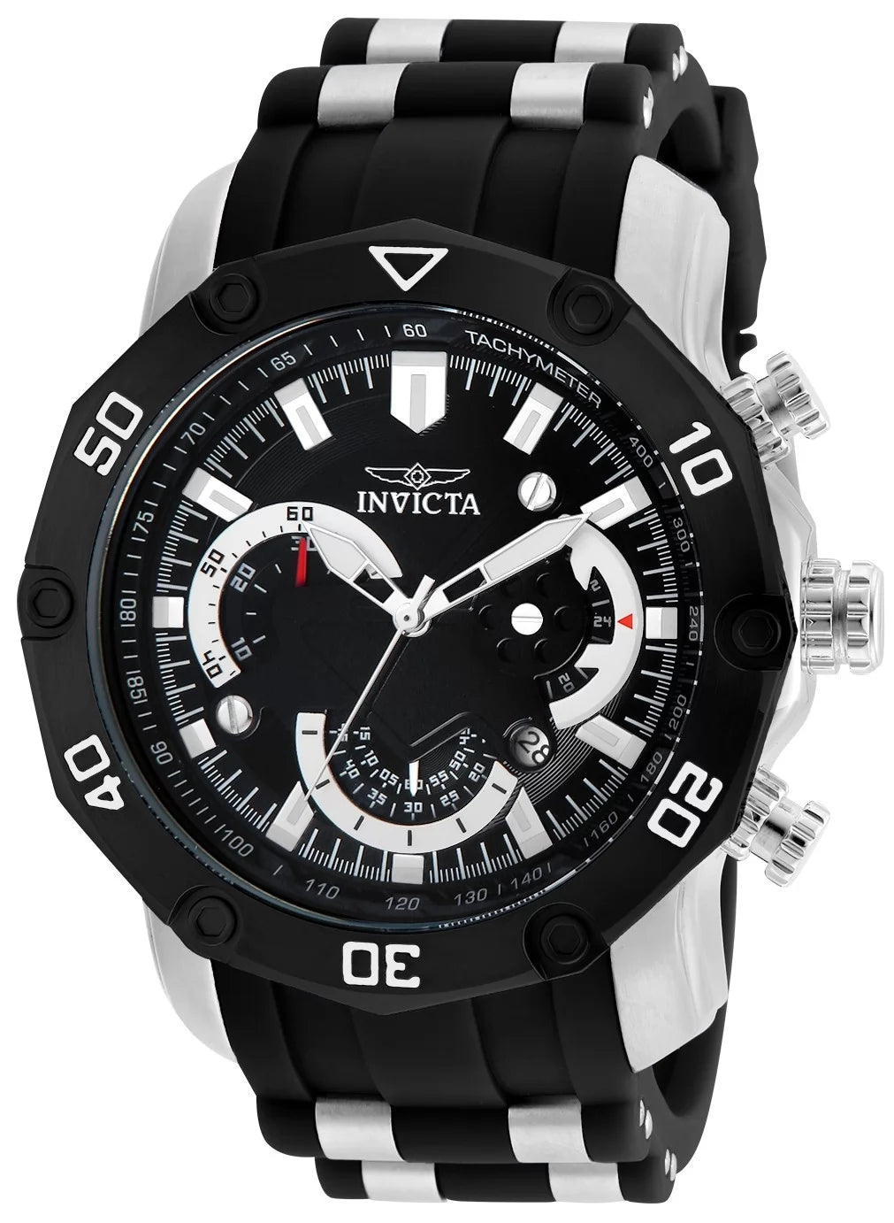 Invicta Men's 22797 Pro Diver Quartz 3 Hand Black Dial Watch