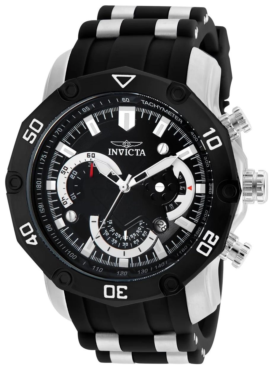 Invicta Men's 22797 Pro Diver Quartz 3 Hand Black Dial Watch