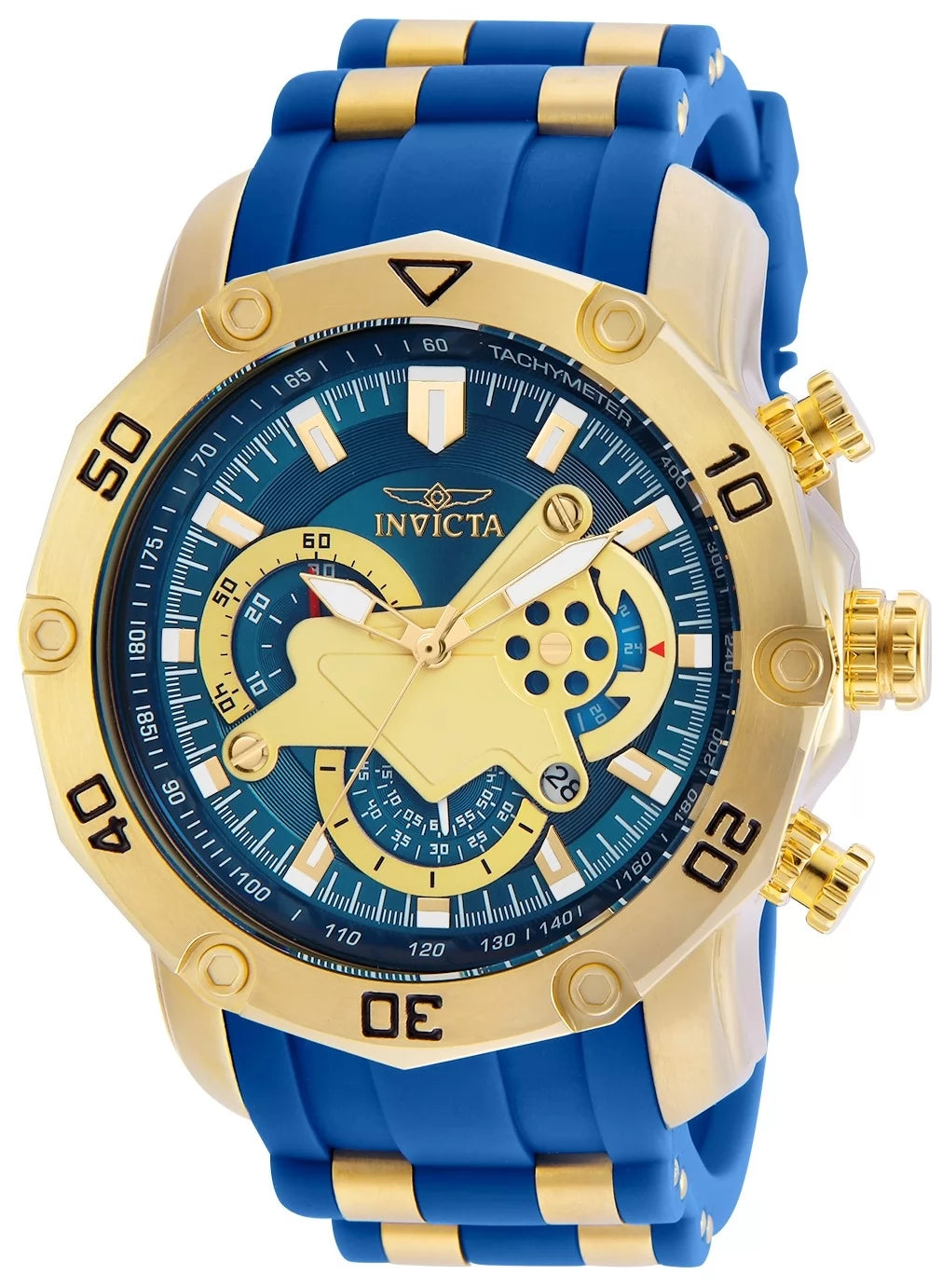 Invicta Men's 22798 Pro Diver Quartz 3 Hand Blue Dial Watch