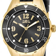 Invicta Women's 17486 Angel Quartz 3 Hand Black Dial Watch