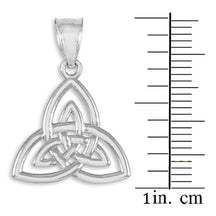 Silver Celtic Knot Triquetra Charm Pendant Necklace