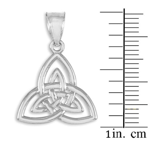Silver Celtic Knot Triquetra Charm Pendant Necklace