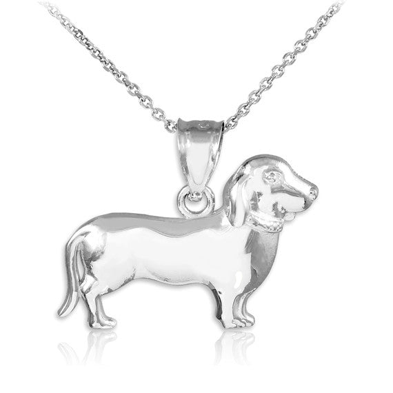 Satin Finish Diamond Cut Silver Horse Charm Pendant Necklace