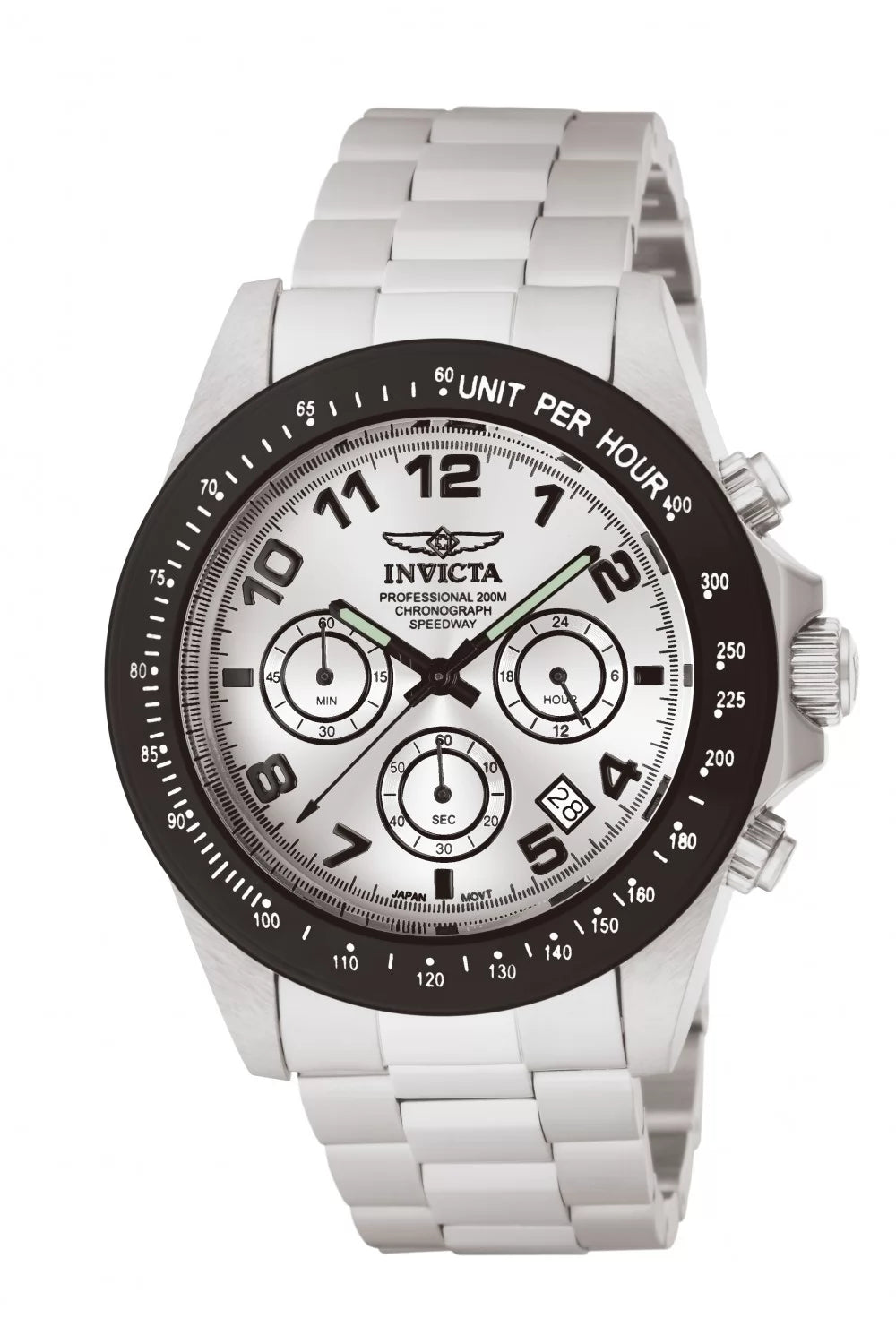 Invicta Men's 10702 Speedway Quartz Chronograph Silver Dial Watch