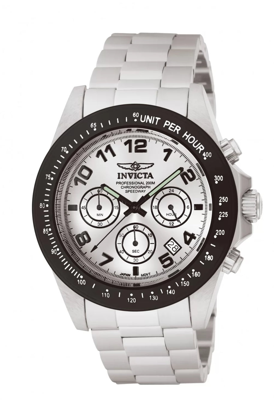 Invicta Men's 10702 Speedway Quartz Chronograph Silver Dial Watch
