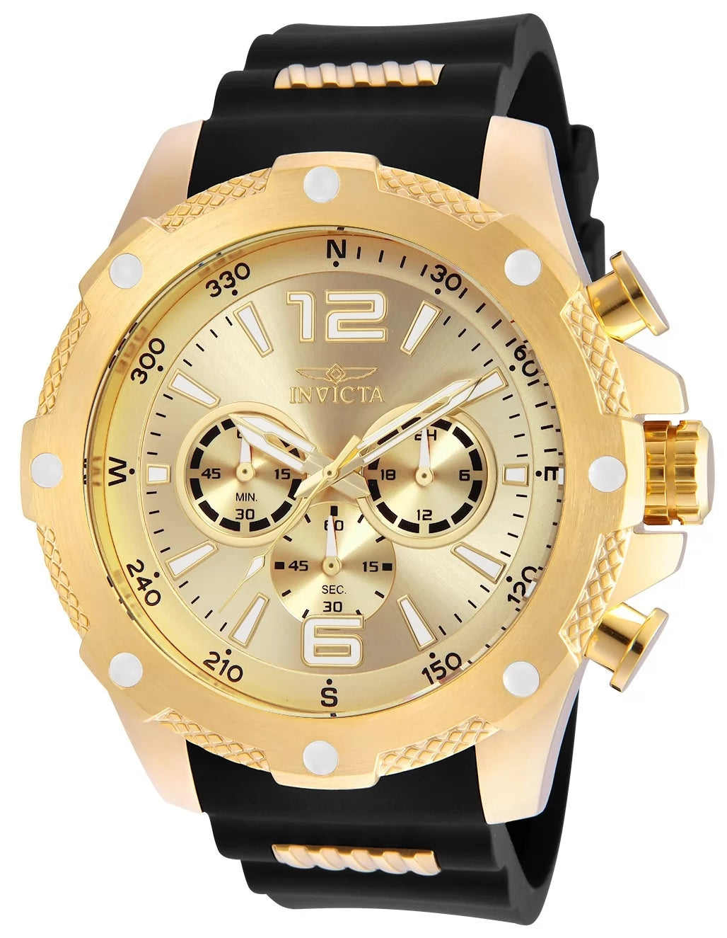 Invicta Men's 19660 I-Force Quartz Chronograph Gold Dial Watch