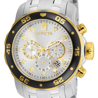 Invicta Men's 80040 Pro Diver Quartz Chronograph Silver Dial Watch