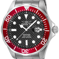 Invicta Men's 12565 Pro Diver Quartz 3 Hand Black Dial Watch