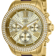Invicta Women's 20508 Angel Quartz 3 Hand Gold Dial Watch