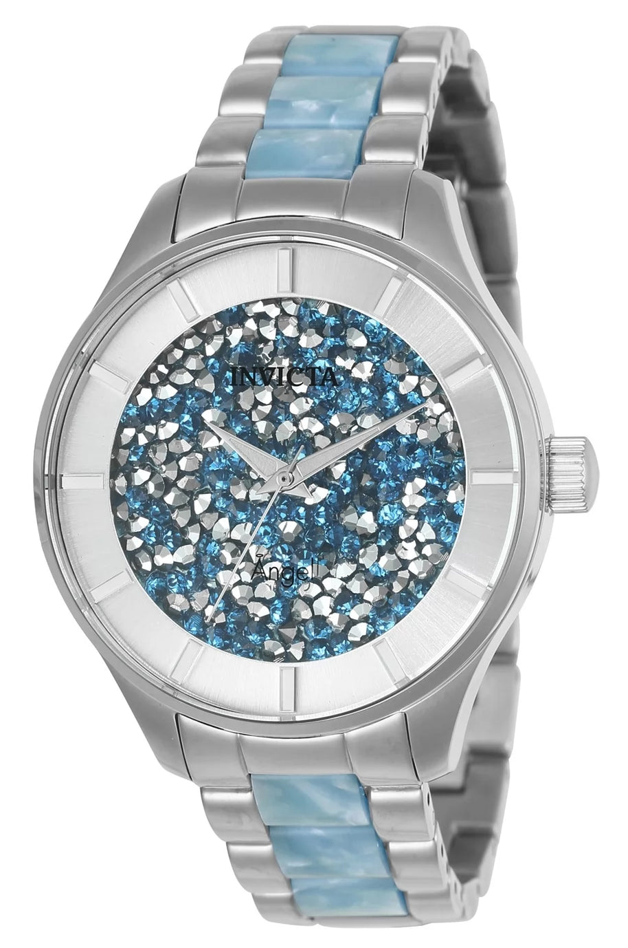 Invicta Women's 24665 Angel Quartz 3 Hand Light Blue Dial Watch