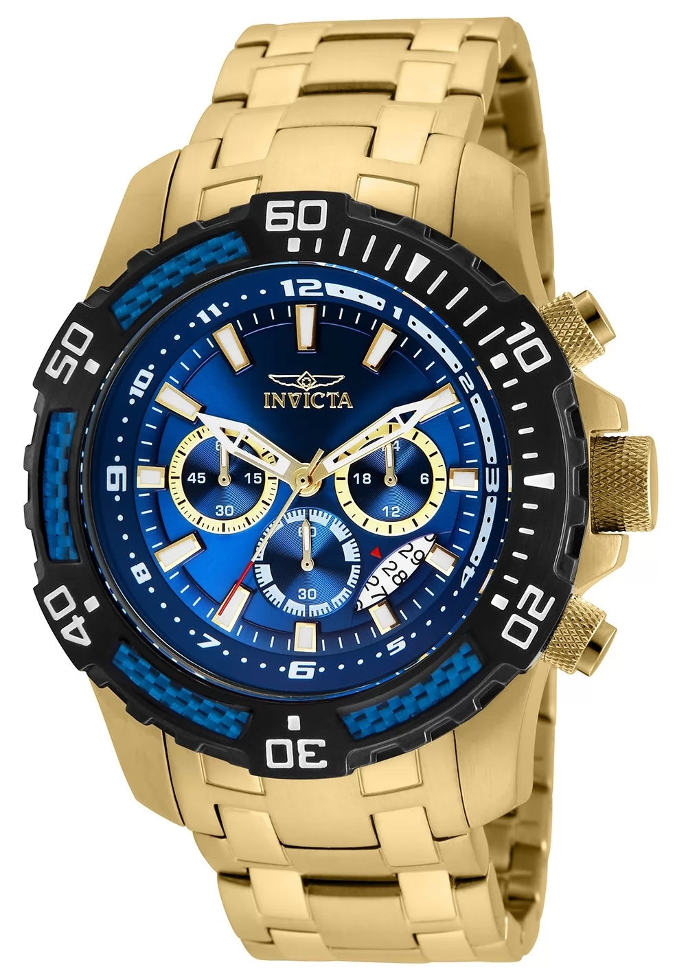 Invicta Men's 24856 Pro Diver Quartz Chronograph Blue Dial Watch