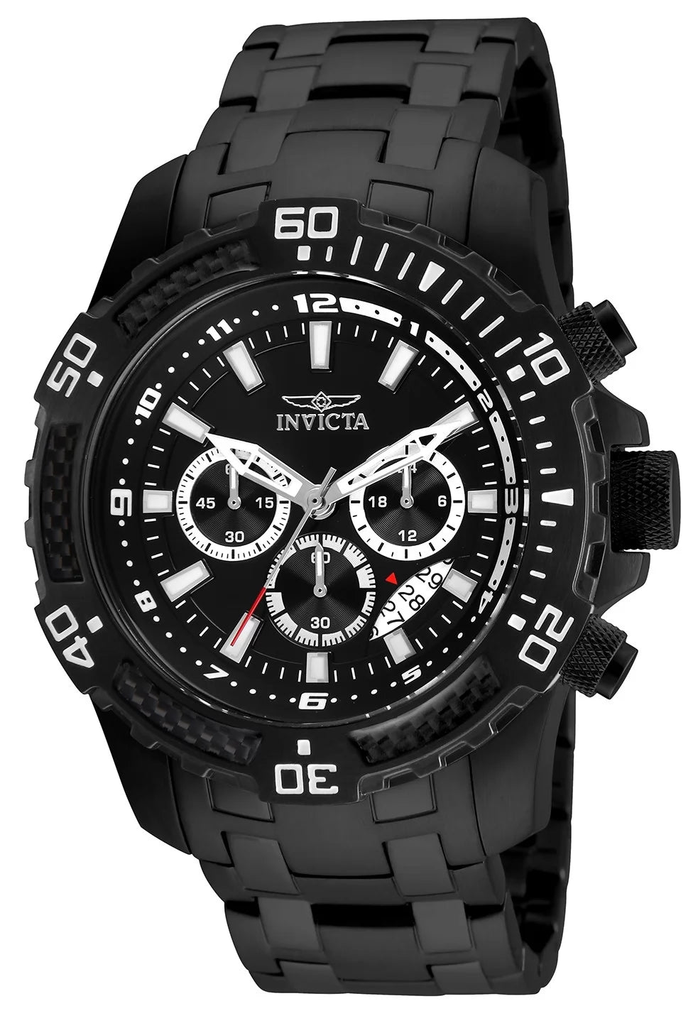 Invicta Men's 24858 Pro Diver Quartz Chronograph Black Dial Watch